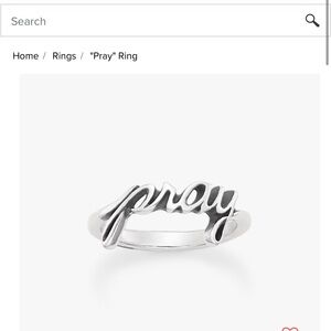 James Avery Silver 'Pray' Ring